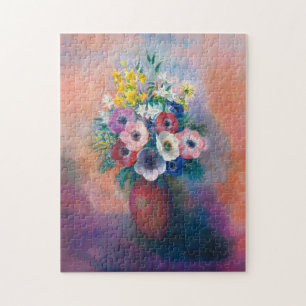 Vase D’anémones Odilon Redon Jigsaw Puzzle