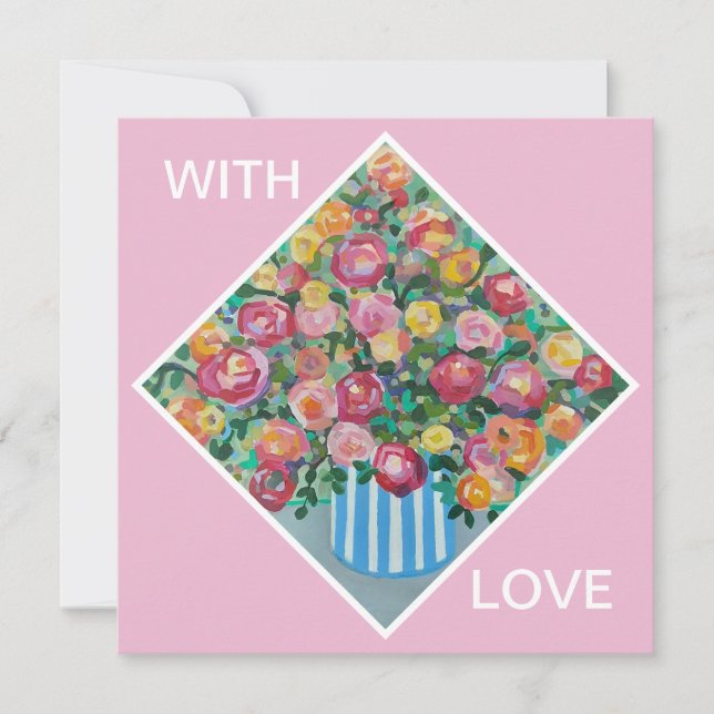 Vase de la carte rose (Devant)