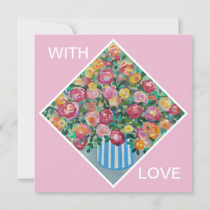 Vase de la carte rose