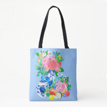 Vase de la Chinoiserie Peacock avec Sac à Fleurs