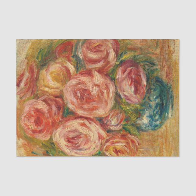 Vase de Roses  by Renoir Tissue Paper (Front)