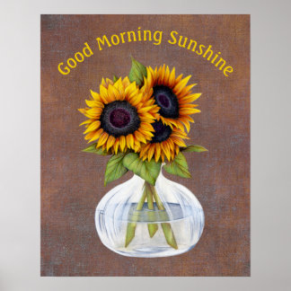 Vase de tournesol Good Morning Sunshine Poster