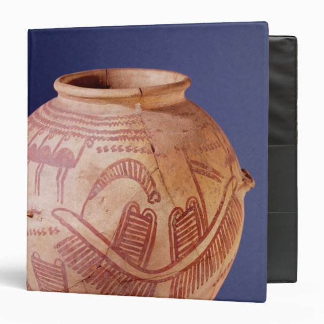 Vase depicting two shrines on a barge binder (Front/Inside)