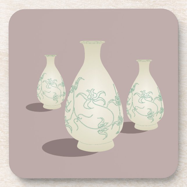 Vase dessous de verre en plastique dur (Devant)