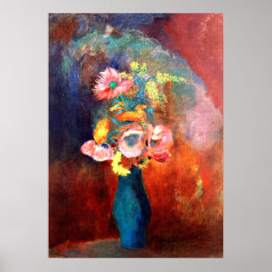Vase éthérée de fleurs, tableau d'Odilon Redon