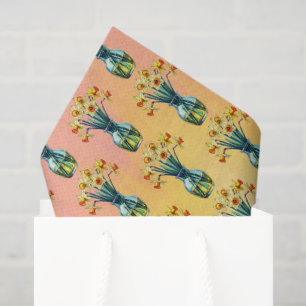 Vase Full of Beautiful Daffodils Tissue Paper