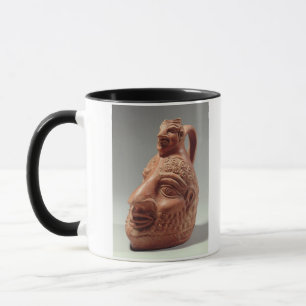 Vase in shape of double head, c.400 AD (pottery) Mug