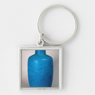 Vase in the form of a straight necked bottle keychain