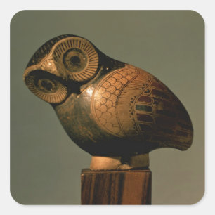 Vase in the form of an owl, Proto-Corinthian Square Sticker