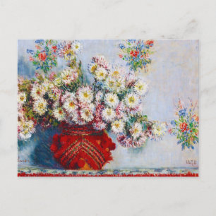 Vase of Chrysanthemums Claude Monet Postcard