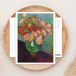 Vase of Chrysanthemums Claude Monet Postcard