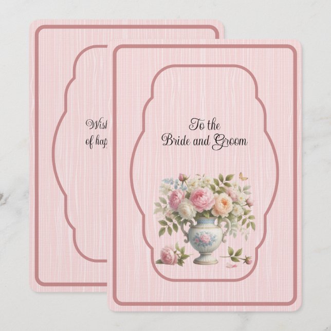 Vase of Colored Peonies Card (Front/Back)