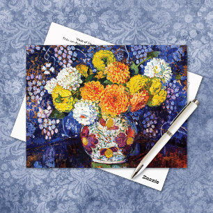 Vase Of Dahlias Théo van Rysselberghe Postcard