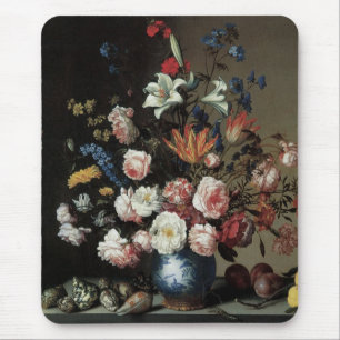 Vase of Flowers by a Window, Balthasar van der Ast Mouse Pad