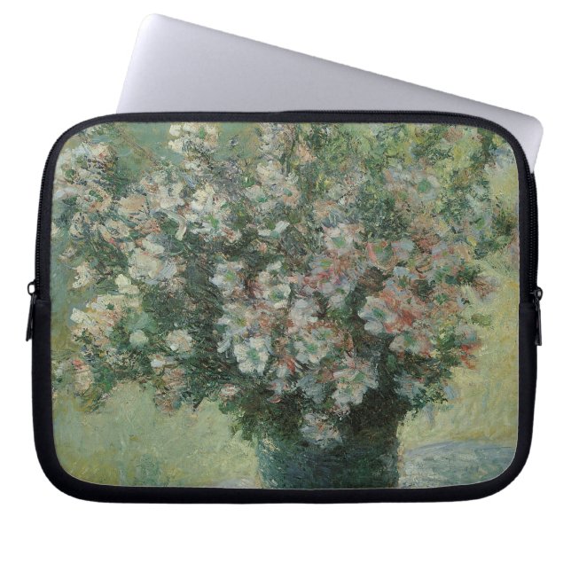 Vase of Flowers by Claude Monet Laptop Sleeve (Front)