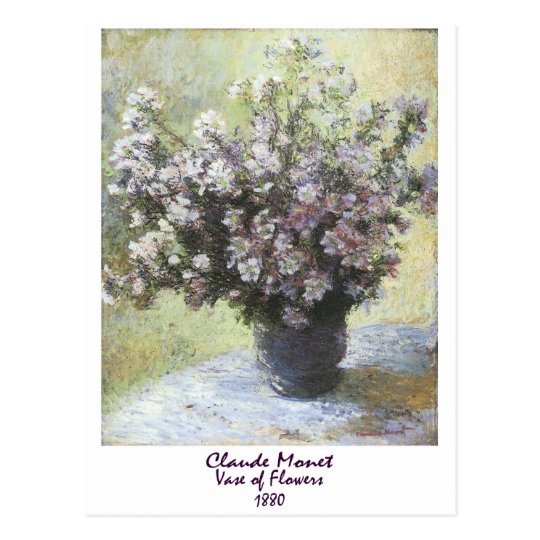 Vase of Flowers by Claude Monet Postcard