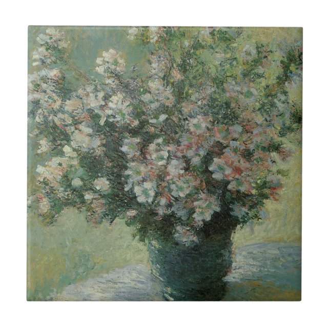 Vase of Flowers by Claude Monet Tile (Front)