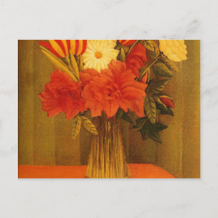 Vase of flowers by Henri Rousseau Postcard