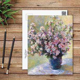 Vase of Flowers Claude Monet Postcard