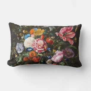 Vase of Flowers. Creator Jan Davidsz de Heem. Lumbar Pillow