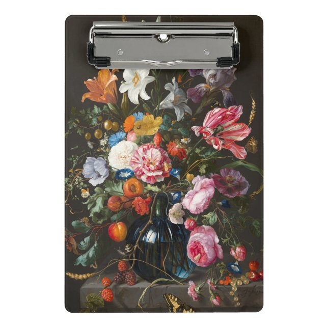 Vase of Flowers. Creator Jan Davidsz de Heem. Mini Clipboard (Front)