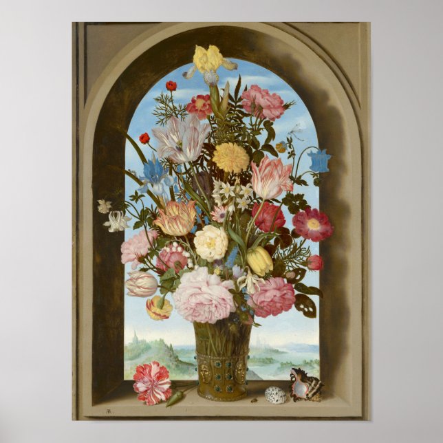 Vase of Flowers in a Window, c.1618 Poster (Front)