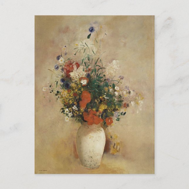 Vase of Flowers, Odilon Redon Fine Art Postcard (Front)
