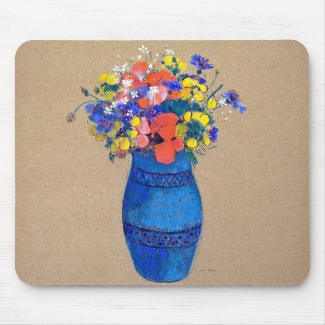 Vase of Flowers, Redon Mouse Pad (Front)