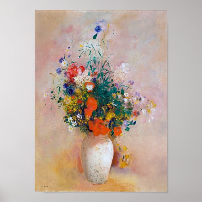 Vase of Flowers, Redon Poster (Front)