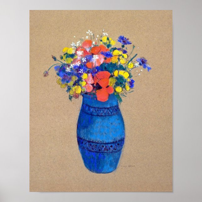 Vase of Flowers, Redon Poster (Front)