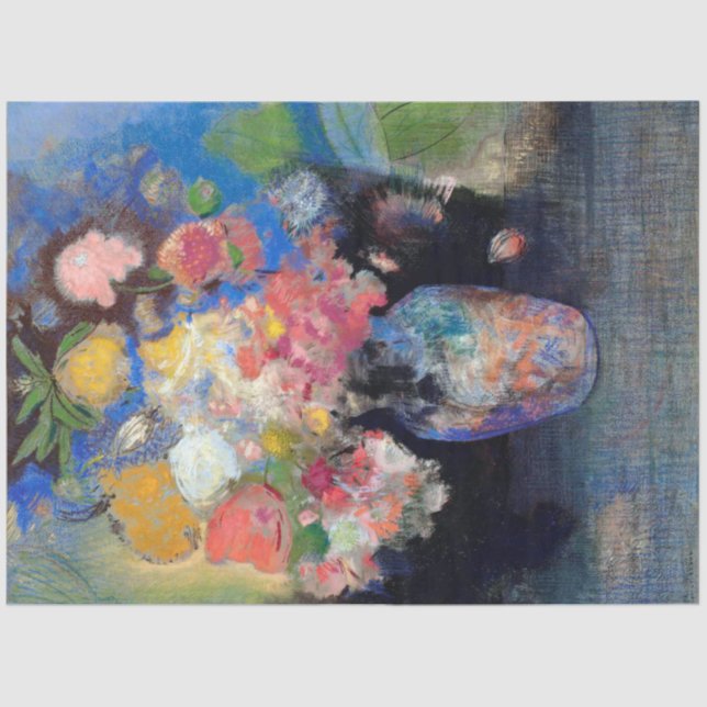 Vase of Flowers, Redon Tissue Paper (Front)