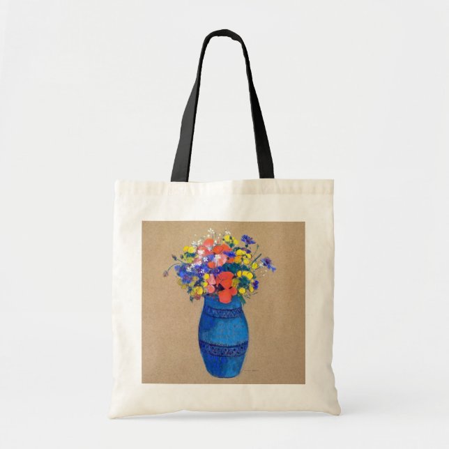Vase of Flowers, Redon Tote Bag (Front)