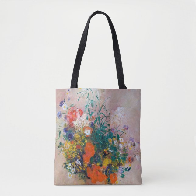 Vase of Flowers, Redon Tote Bag (Front)