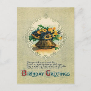 Vase of Pansy Pansies Postcard