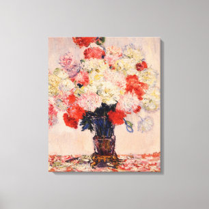Vase of Peonies Monet Fine Art Canvas Print