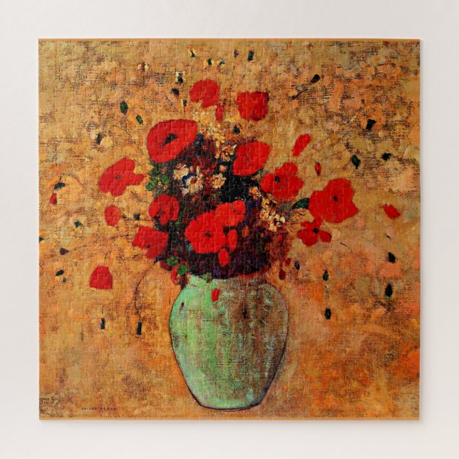 Vase of Poppies by Odilon Redon Jigsaw Puzzle (Vertical)