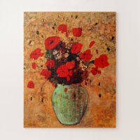 Vase of Poppies par Odilon Redon Jigsaw Puzzle