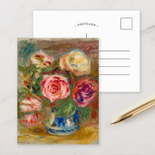 Vase of Roses   Renoir Postcard