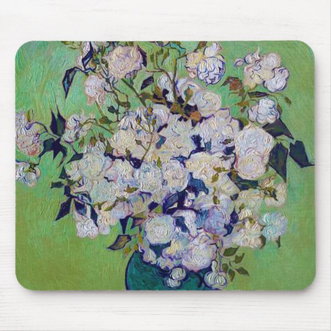 Vase of Roses, Vincent van Gogh Mouse Pad (Front)