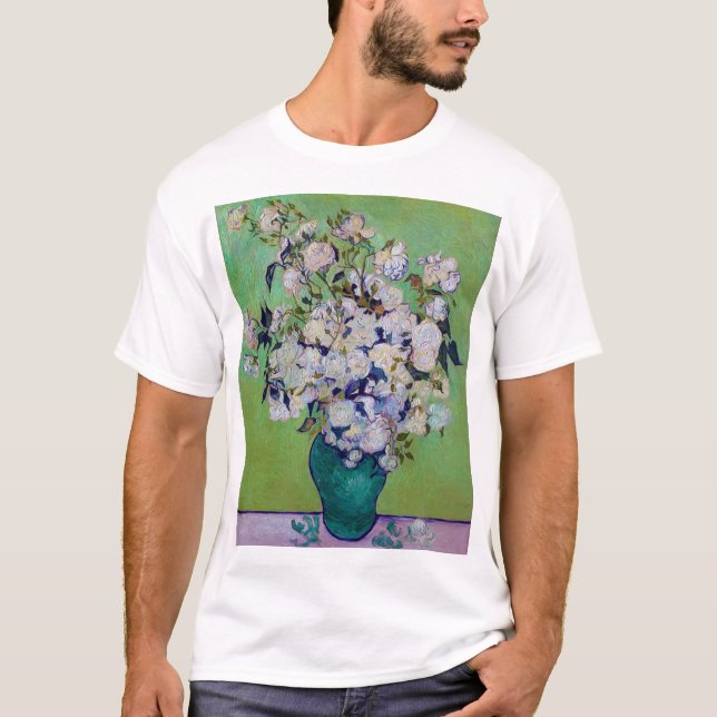 Vase of Roses, Vincent van Gogh T-Shirt (Front)