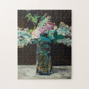 Vase of White Lilacs and Roses   Édouard Manet Jigsaw Puzzle
