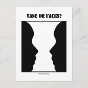 Vase Or Faces? (Optical Illusion) Postcard