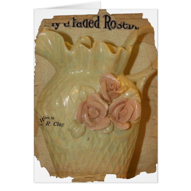 Vase rose avec texture en papier déchiré (Devant)