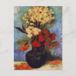 vase with carnations and other flowers vna Gogh Postcard