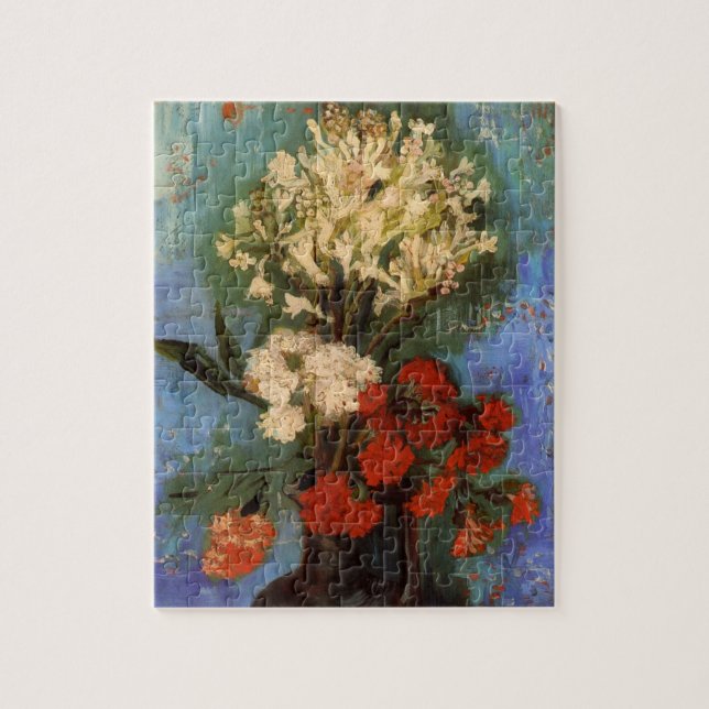 Vase with Carnations by Vincent van Gogh Jigsaw Puzzle (Vertical)