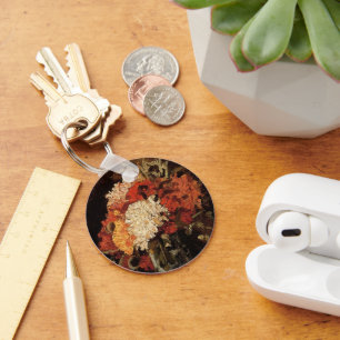 Vase with Carnations by Vincent van Gogh Keychain