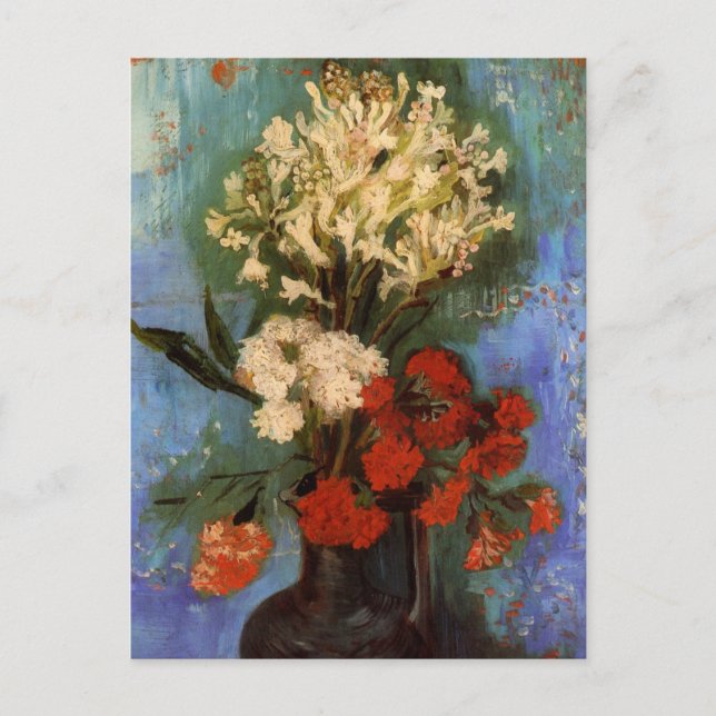 Vase with Carnations by Vincent van Gogh Postcard (Front)
