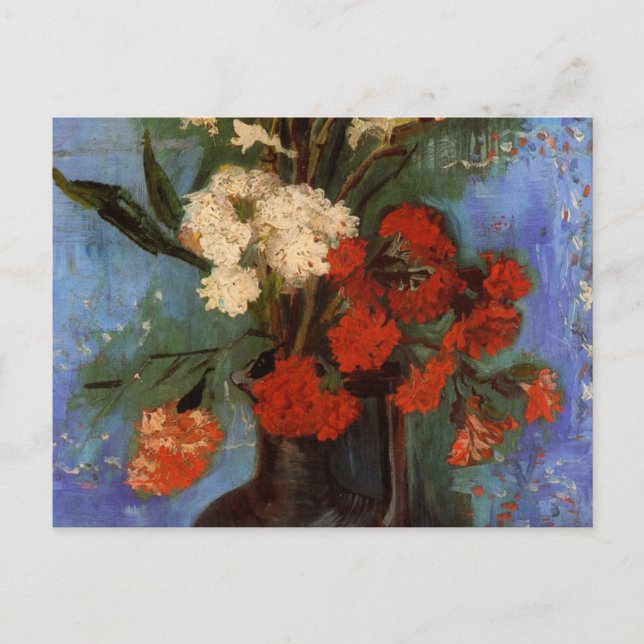 Vase with Carnations by Vincent van Gogh Postcard (Front)