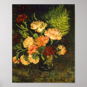 Vase with Carnations (F243) Van Gogh Fine Art Poster