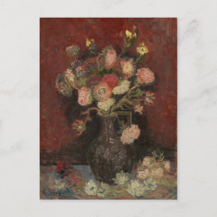 Vase with Chinese Asters and Gladioli by Van Gogh Postcard
